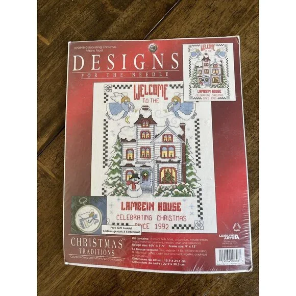 Sealed Designs for the Needle Kit 309848 Christmas Angels Snowman Cross stitch - Picture 1 of 7